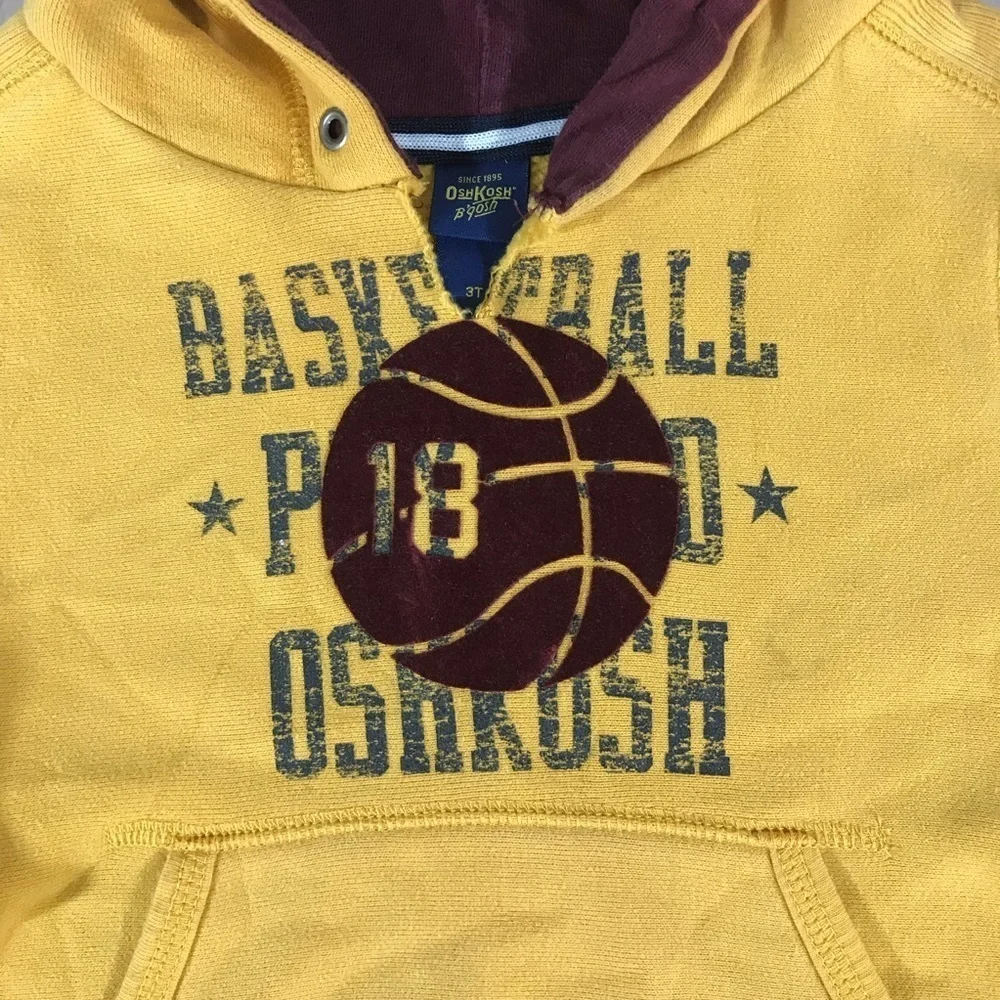 🎉HP OshKosh B’gosh Yellow Basketball Hoodie
